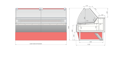 Витрина холодильная KIFATO АЛЯСКА 1500 (статика)
